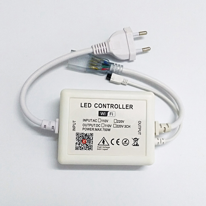 Vysokonapěťový WiFi RGB AC ovladač Tuya Smart Life Vysokonapěťový WiFi RGB AC ovladač Tuya Smart Life