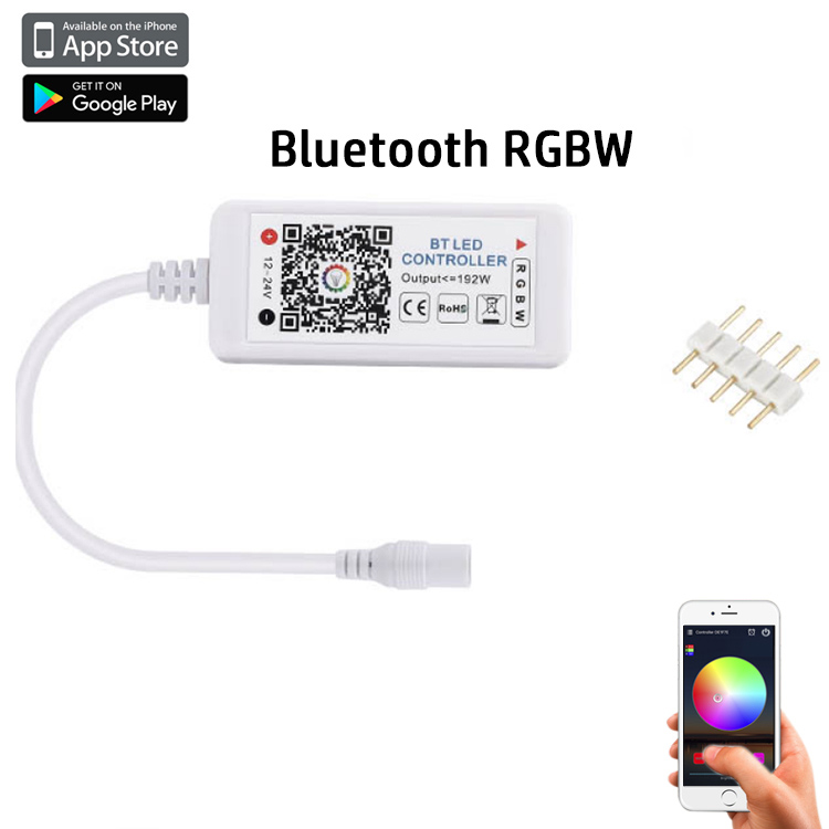 Inteligentní dálkový ovladač DC12-24V Bluetooth LED Pixel Vhodný pro jednobarevná/RGB/RGBW LED pásková světla