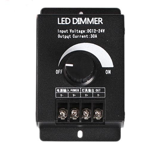 DC12-24V 30A LED knoflíkový stmívač, PWM ovladač stmívání pro LED Stirp Light