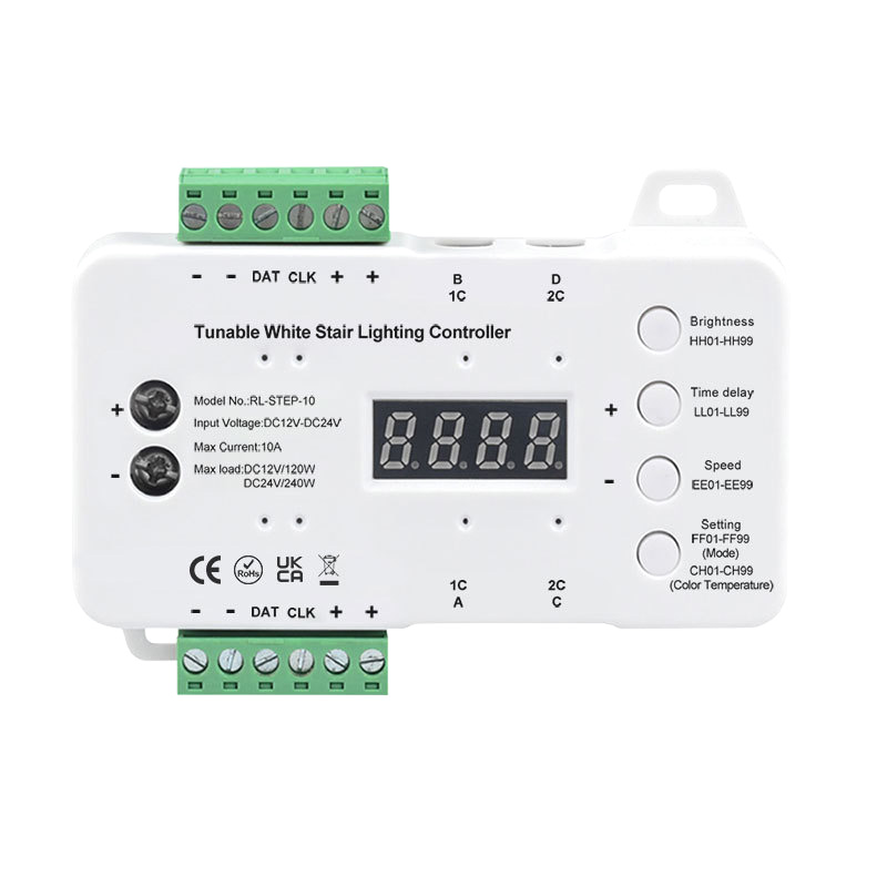 Farbtemperatur einstellbare Stufenleuchten für den Innenbereich, Bewegungssensor, LED-Controller