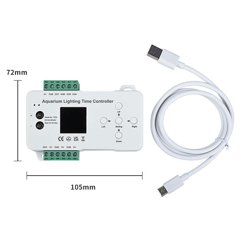 Computerprogrammierbarer 8-Kanal-Aquarium-Licht-Timer-Controller Computerprogrammierbarer 8-Kanal-Aquarium-Licht-Timer-Controller