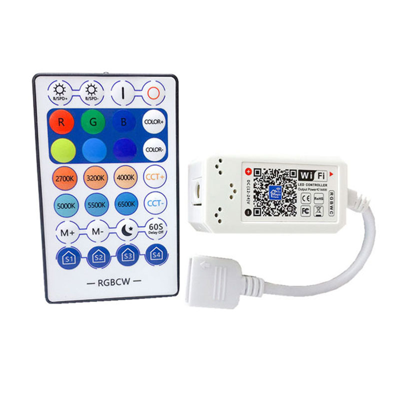 DC12-24V 28klíčový RF dálkový ovladač Magic Home WiFi LED RGBCW pro RGB+CCT LED pásková světla DC12-24V 28klíčový RF dálkový ovladač Magic Home WiFi LED RGBCW pro RGB+CCT LED pásková světla