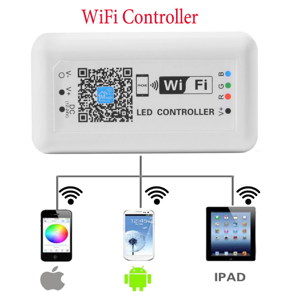 Magic Home WiFi Led Controller 12V 24V for 5050/3528 RGB RGBW Single Color  Strip