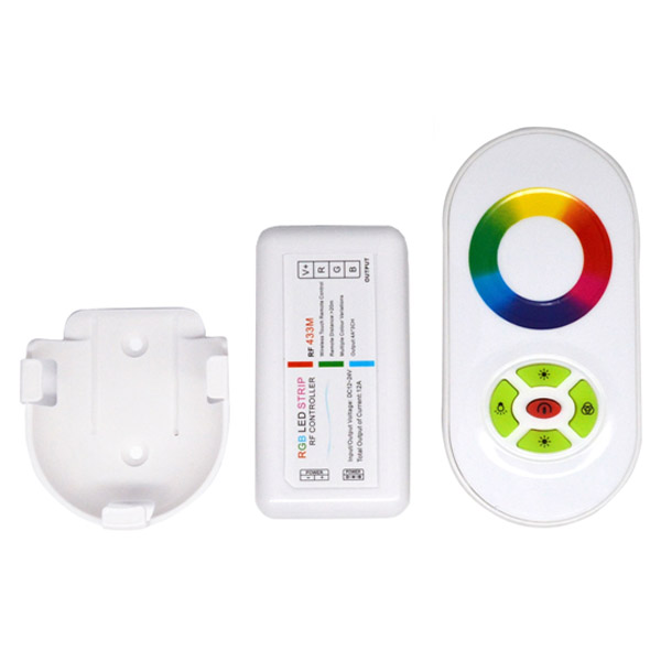 DC12V-24V RF Wireless RGB-LED-Streifen-Controller/Dimmer mit Wandmontage und Touch-Fernbedienung für RGB-LED-Streifenlicht