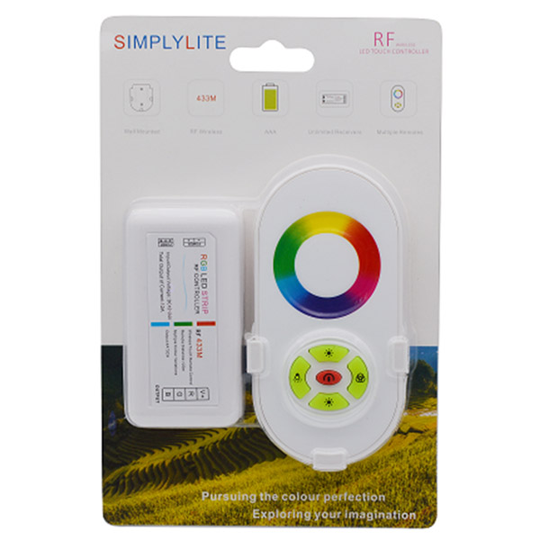 DC12V-24V RF Wireless RGB-LED-Streifen-Controller/Dimmer mit Wandmontage und Touch-Fernbedienung für RGB-LED-Streifenlicht DC12V-24V RF Wireless RGB-LED-Streifen-Controller/Dimmer mit Wandmontage und Touch-Fernbedienung für RGB-LED-Streifenlicht