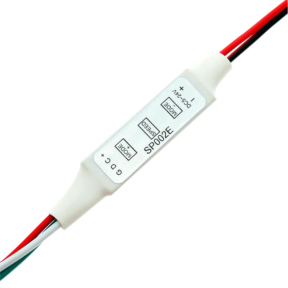 DC5-24V SP002E 3klíčový mini RGB SPI mikrořadič pro adresovatelný LED pásek WS2811 WS2812B
