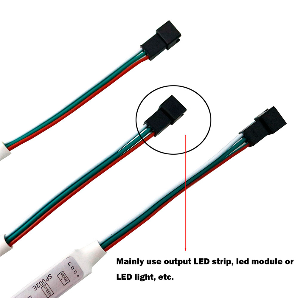300 Changes LED Mini Controller 4key for LED Strip WS2812B/WS2811 DC5V/12V