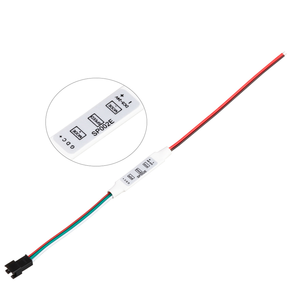 DC5-24V SP002E 3-Tasten-Mini-RGB-SPI-Mikrocontroller für adressierbare WS2811 WS2812B LED-Streifen DC5-24V SP002E 3-Tasten-Mini-RGB-SPI-Mikrocontroller für adressierbare WS2811 WS2812B LED-Streifen