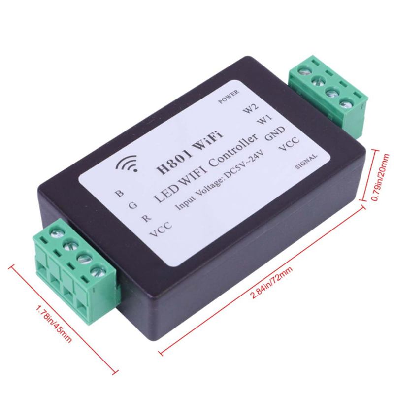 DC5V-24V, RGB/RGBW LED H801 WiFi Android Controller für LPD6803、LPD1882、LPD1889、DMX512、APA102、UCS1903、WS2811、TM1812 Adressierbares LED-Streifenlicht DC5V-24V, RGB/RGBW LED H801 WiFi Android Controller für LPD6803、LPD1882、LPD1889、DMX512、APA102、UCS1903、WS2811、TM1812 Adressierbares LED-Streifenlicht