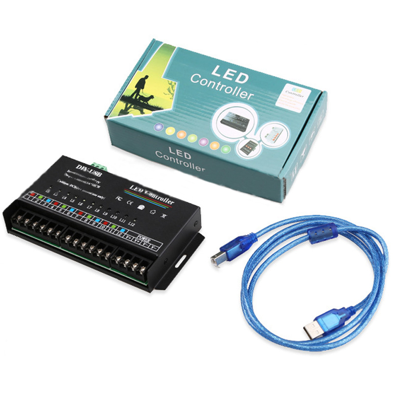 12CH DIY USB Computer programmierbarer einfarbiger oder RGB-PWM-LED-Controller