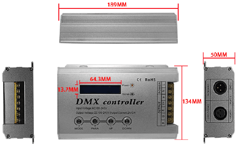 dmx300b Größe
