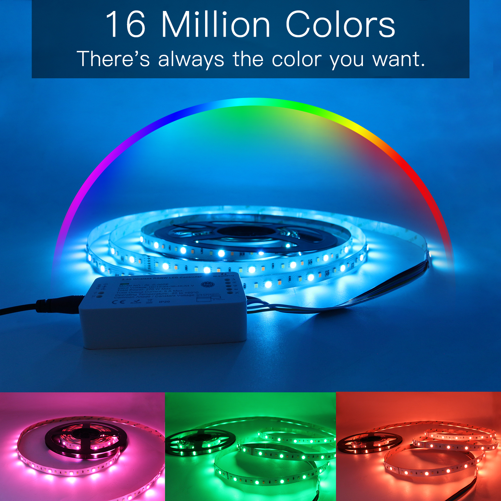 DC12-24V RGBW Zigbee Smart LED Strip Controller GL-C-007P DC12-24V RGBW Zigbee Smart LED Strip Controller GL-C-007P