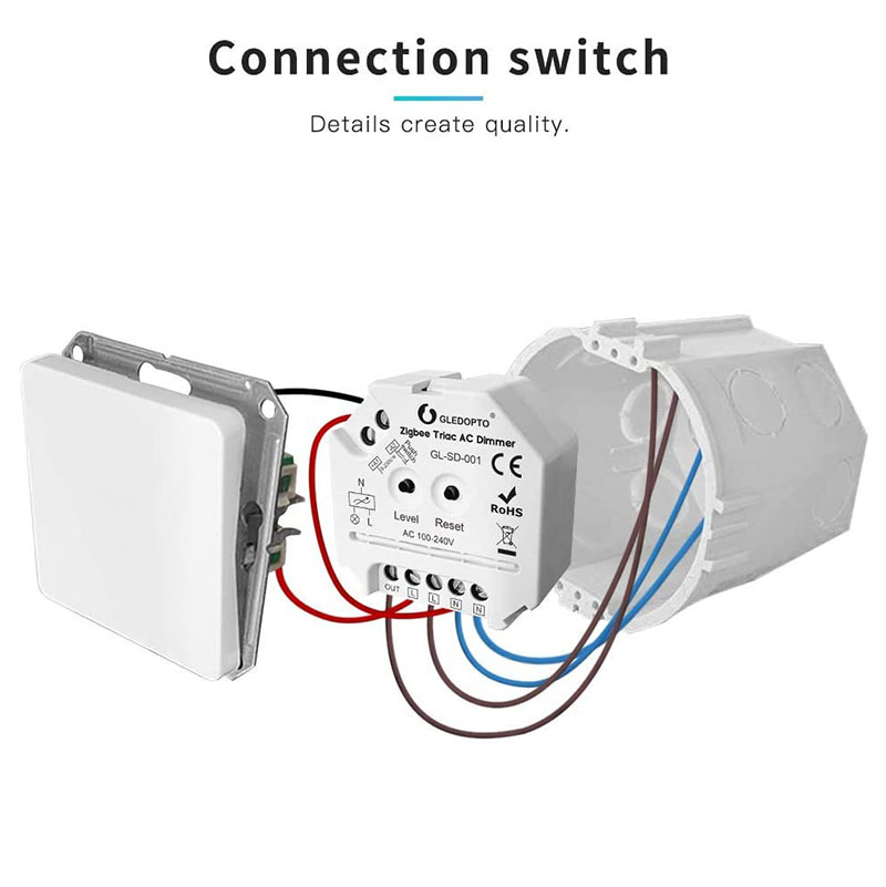 Zigbee 3.0 Triac AC stmívač GL-SD-001 Zigbee 3.0 Triac AC stmívač GL-SD-001
