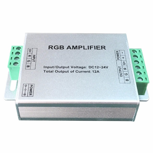DC12-24V RGB ovladač, max 4A/kanál, zesilovač konstantního napětí pro RGB LED pásky