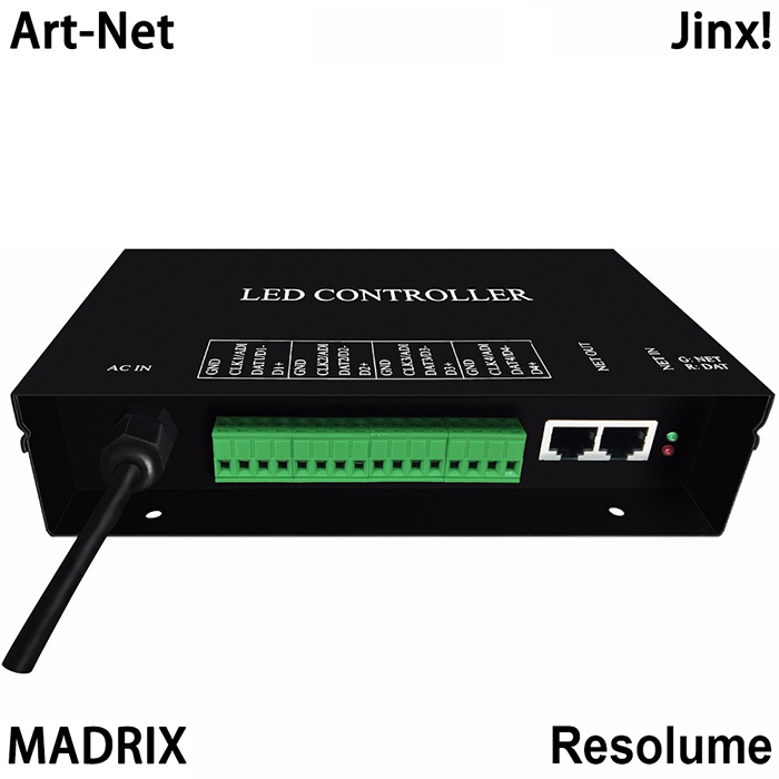 AC86-265V LED-Artnet-Controller unterstützt Artnet-Protokoll, jedes Universum unterstützt 680 Pixel, funktioniert mit Resolume, MADRIX, Jinx usw., für digitale LED-Pixel-Panel AC86-265V LED-Artnet-Controller unterstützt Artnet-Protokoll, jedes Universum unterstützt 680 Pixel, funktioniert mit Resolume, MADRIX, Jinx usw., für digitale LED-Pixel-Panel