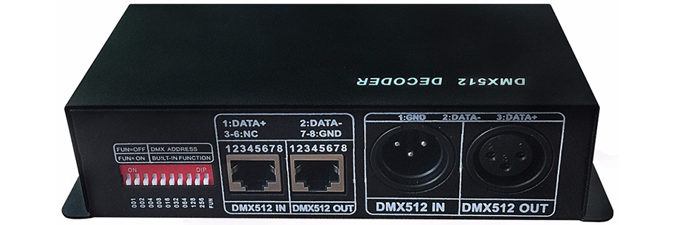 BC-854 DC 12V-24V Constant Voltage 4CH DMX512 Decoder for RGBW & RGBWW – LEDLightsWorld