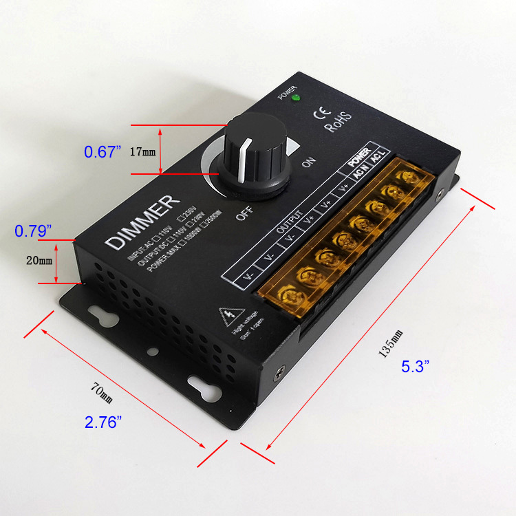 High-Power Knob AC Light Dimmer