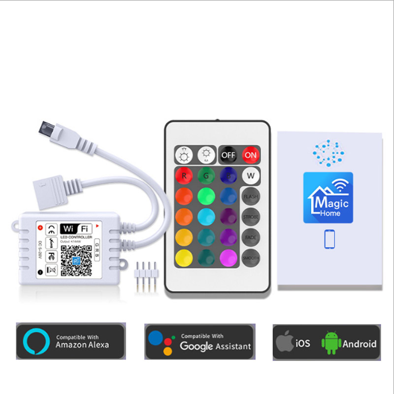 Magic Home Pro APP LED Smart WiFi Controller Spolupracuje s Amazon Alexa, Google Assistant Home Magic Home Pro APP LED Smart WiFi Controller Spolupracuje s Amazon Alexa, Google Assistant Home