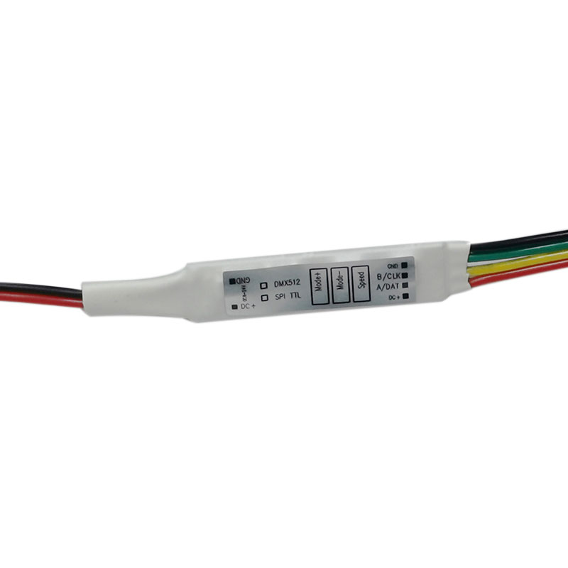 DC8-24V Mini DMX512 & SPI/TTL ovladač pro testování RGB/RGBW/jednobarevných LED světel DC8-24V Mini DMX512 & SPI/TTL ovladač pro testování RGB/RGBW/jednobarevných LED světel