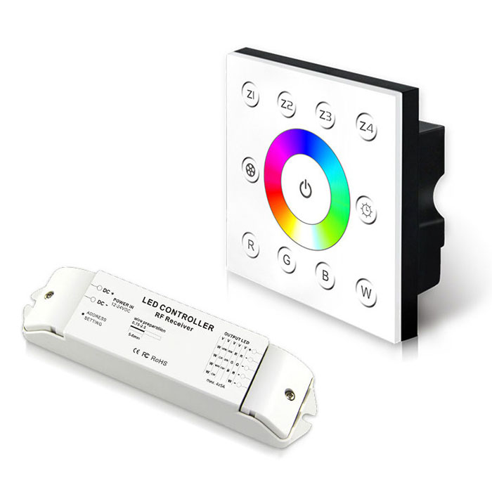 AC85V-265V Drahtloses Mehrzonen-CV-RGBW-Panel P8X+R4-2.4G