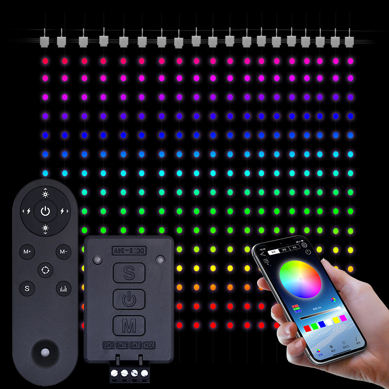 Bluetooth WiFi RF APP Programovatelný ovladač SPI DMX LED Matrix Editor Bluetooth WiFi RF APP Programovatelný ovladač SPI DMX LED Matrix Editor