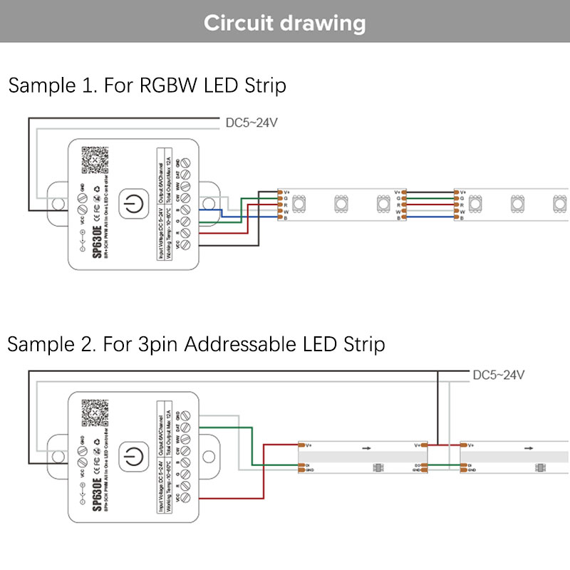 SP630E led controller circuit drawing