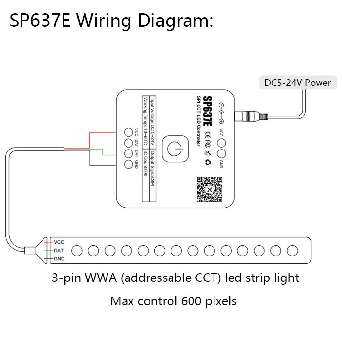 SP637E led controller wiring diagram