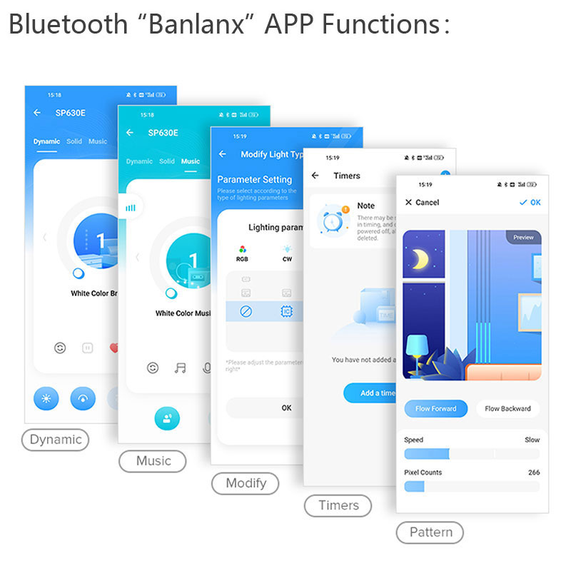 SP637E led controller app functions