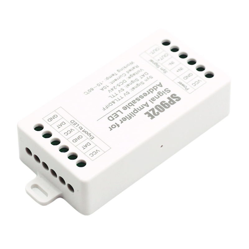 SP902E LED SPI TTL zesilovač signálu pro adresovatelný LED DC5-24V 10A opakovač SP902E LED SPI TTL zesilovač signálu pro adresovatelný LED DC5-24V 10A opakovač
