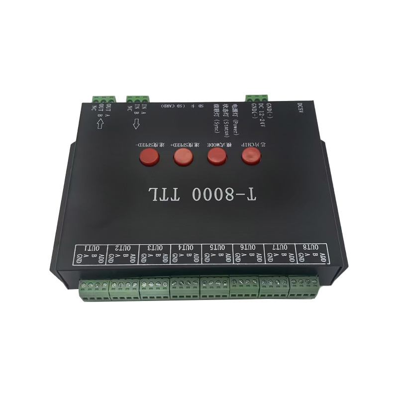 DC5/12V,max 8192 pixelů,Pixelový modul řady T-8000, podpora plně barevného řadiče Kaskádová s kartou SD pro programovatelné IC LED osvětlení DC5/12V,max 8192 pixelů,Pixelový modul řady T-8000, podpora plně barevného řadiče Kaskádová s kartou SD pro programovatelné IC LED osvětlení