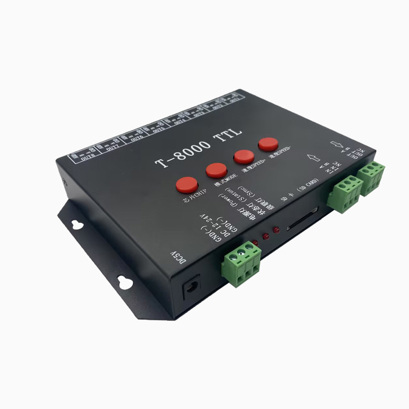 DC5/12V,max 8192 pixelů,Pixelový modul řady T-8000, podpora plně barevného řadiče Kaskádová s kartou SD pro programovatelné IC LED osvětlení DC5/12V,max 8192 pixelů,Pixelový modul řady T-8000, podpora plně barevného řadiče Kaskádová s kartou SD pro programovatelné IC LED osvětlení