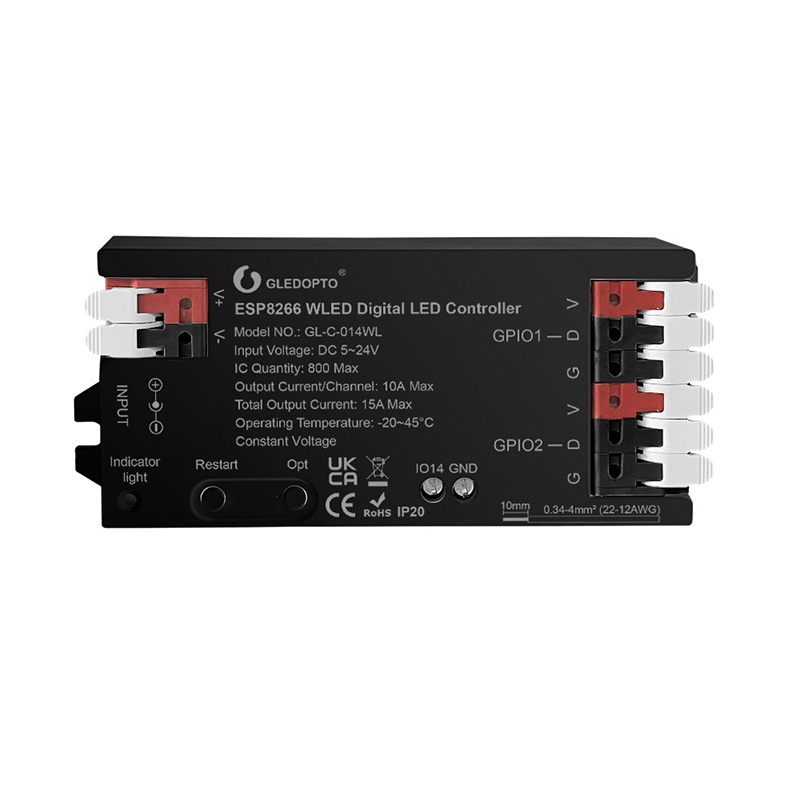 Wifi ESP8266 WLED-Controller für digitale RGB- und RGBW-LED-Streifen Wifi ESP8266 WLED-Controller für digitale RGB- und RGBW-LED-Streifen