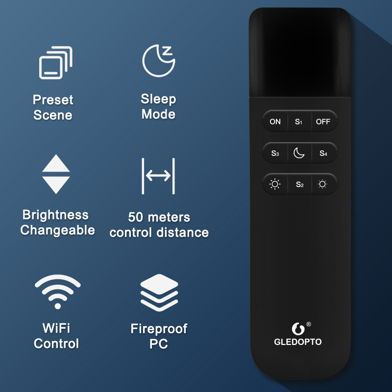 WiFi WLED dálkové ovládání pro ovladače Gledopto ESP32 ESP8266 WiFi WLED dálkové ovládání pro ovladače Gledopto ESP32 ESP8266