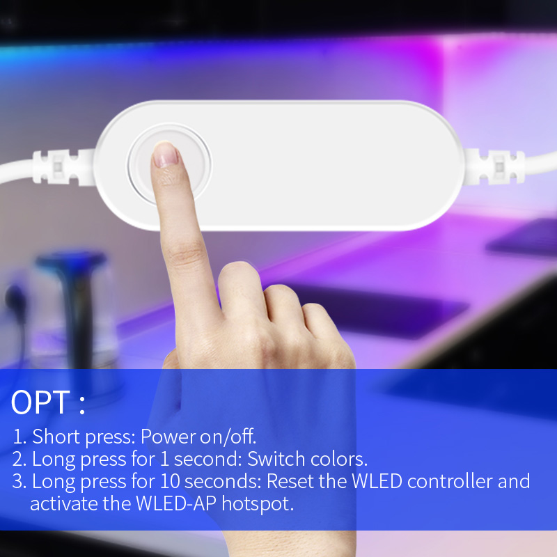 WiFi ESP32 WLED mikrofon DC 12V 24V Pixel LED páskové světlo Mini ovladač WiFi ESP32 WLED mikrofon DC 12V 24V Pixel LED páskové světlo Mini ovladač