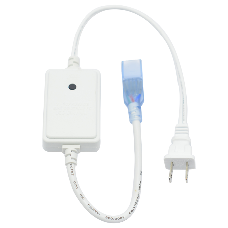 AC111/220V Max 750W, LED Universal Eingebauter 10 Arten von Farbwechselmodi RGB-Controller für AC120V RGB-Hochspannungs-LED-Streifenlichter mit UL-gelistetem US-Stecker