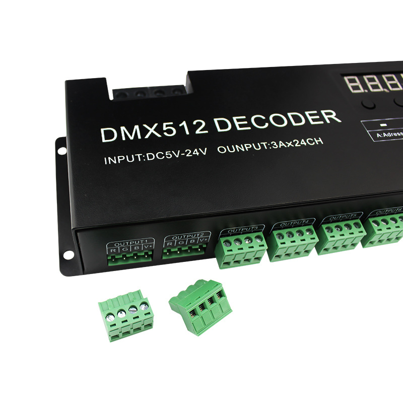 DC5-24V 24CH 72A RGB LED Streifen Decoder DMX Steuerung DC5-24V 24CH 72A RGB LED Streifen Decoder DMX Steuerung