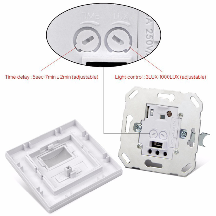 Wall Mount Line Voltage Recessed Motion Sensor For Lights
