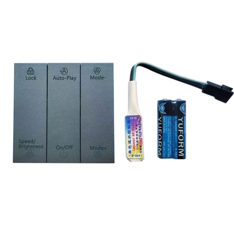 Mini SPI RF LED ovladač s panelovým ovládáním pro tekoucí vodu LED pásek Mini SPI RF LED ovladač s panelovým ovládáním pro tekoucí vodu LED pásek