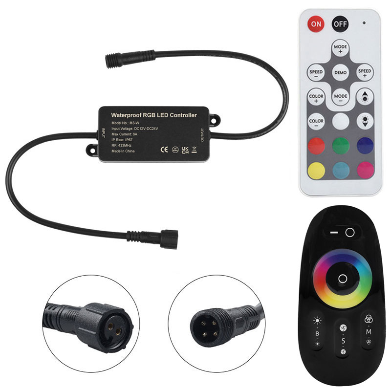 Venkovní vodotěsný RGB LED ovladač IP67 s RF dálkovým ovládáním Venkovní vodotěsný RGB LED ovladač IP67 s RF dálkovým ovládáním