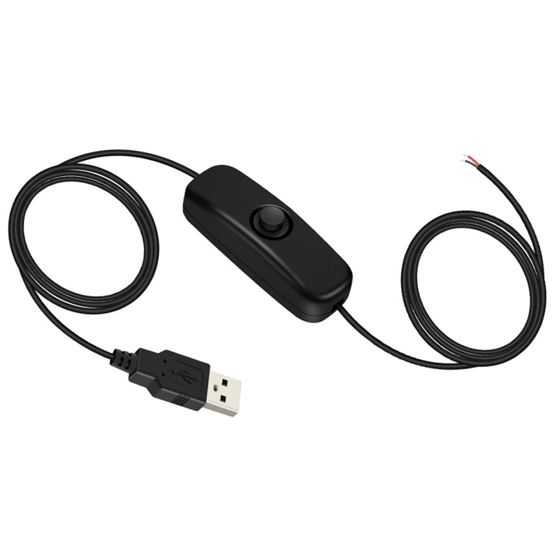 Stiskněte tlačítko 5V 1A LED světelný spínač s USB portem, 5ft dlouhý Stiskněte tlačítko 5V 1A LED světelný spínač s USB portem, 5ft dlouhý