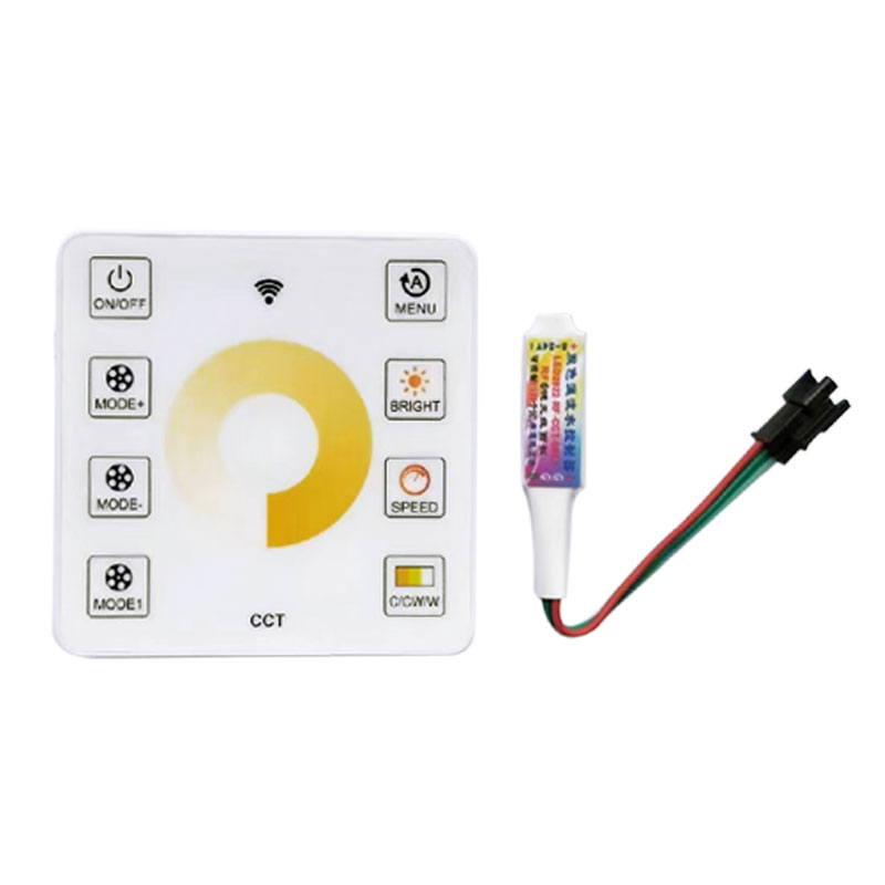 Bezdrátový adresovatelný LED mini ovládací panel, jednobarevný, CCT, RGB volitelné Bezdrátový adresovatelný LED mini ovládací panel, jednobarevný, CCT, RGB volitelné
