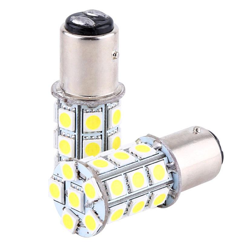 MBS 2 x White 1157 Base 18 SMD 5050 LED Replacement Bulb for RV Car Brake Light Lamp Backup Lamps Bulbs Day Running Light 12V 