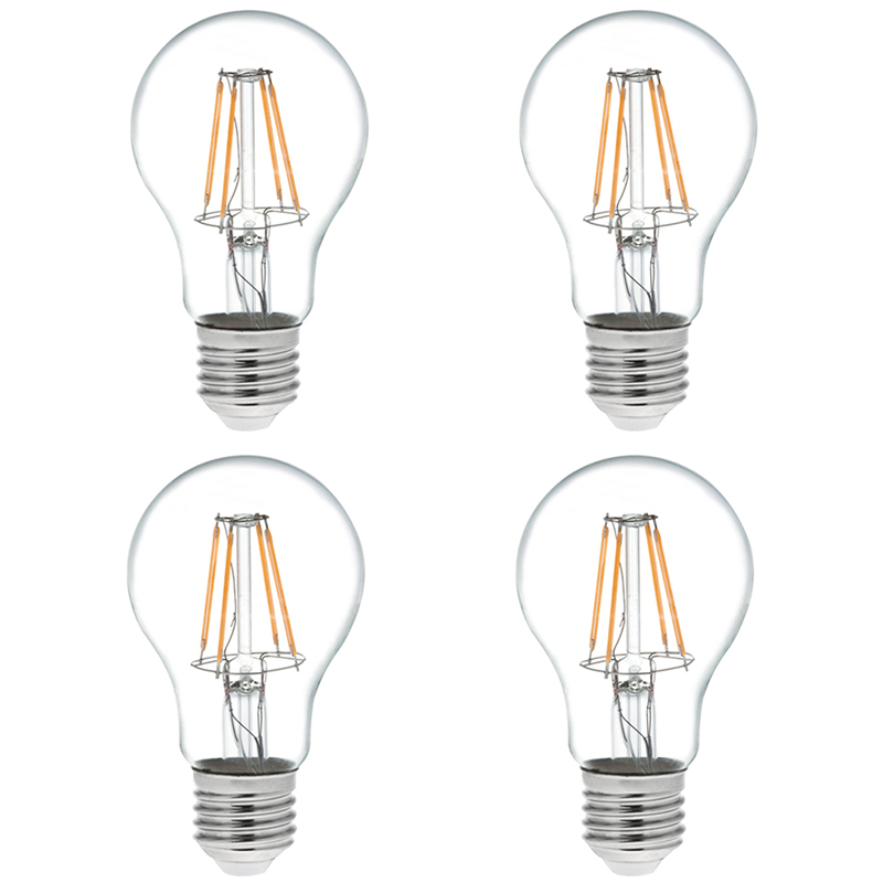 A19 E26/E27 4 W LED-Glühbirne im Vintage-Stil, antik, AC100–240 V, 40 W-Äquivalent, 4er-Pack A19 E26/E27 4 W LED-Glühbirne im Vintage-Stil, antik, AC100–240 V, 40 W-Äquivalent, 4er-Pack