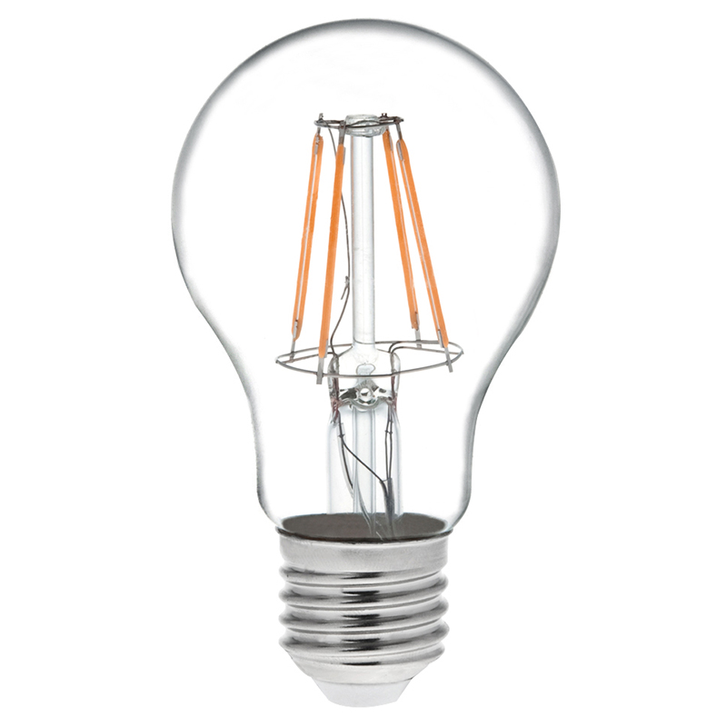 A19 E26/E27 4W LED Vintage Antique Filament Light Bulb, AC100-240V 40W Equivalent, 4-Pack