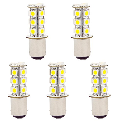 DC10-30V, BA15D DC bajonetová základní LED žárovka, 3.5 W, ekvivalent 35 W, 5 balení