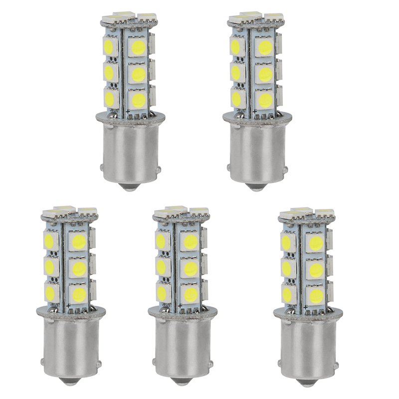 DC10-30V 3.5W BA15S 1156 Single Contact Bayonet Base LED Bulb, 5-Pack