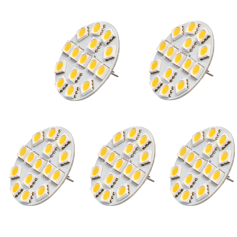AC10-18V/DC10-30V, Back Pin T3 JC G4 LED-Glühbirne, 3 Watt, 30-W-Äquivalent, 5er-Pack