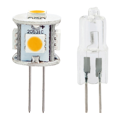 AC/DC12V, Back-Pin Tower T3 JC G4 LED žárovka, 1 Watt, ekvivalent 8-10W, 5 kusů AC/DC12V, Back-Pin Tower T3 JC G4 LED žárovka, 1 Watt, ekvivalent 8-10W, 5 kusů