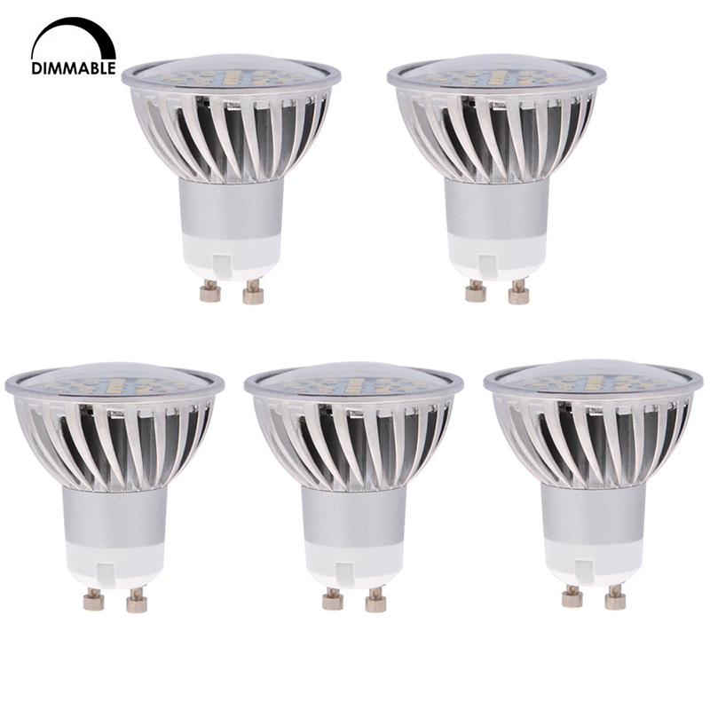 AC100-130V, stmívatelná MR16 GU10 LED žárovka, 4.8 W, ekvivalent 50 W, 5 balení