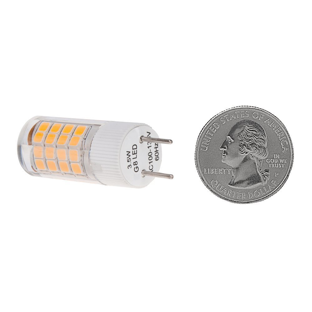 AC100–130 V, dimmbare T4-JD-G8-LED-Glühbirne, 3.5 Watt, entspricht 35 W, 5er-Pack